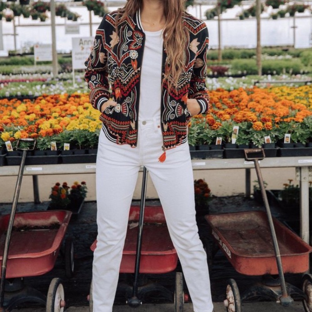 Embroidered Bomber Jacket - Picture 5 of 8